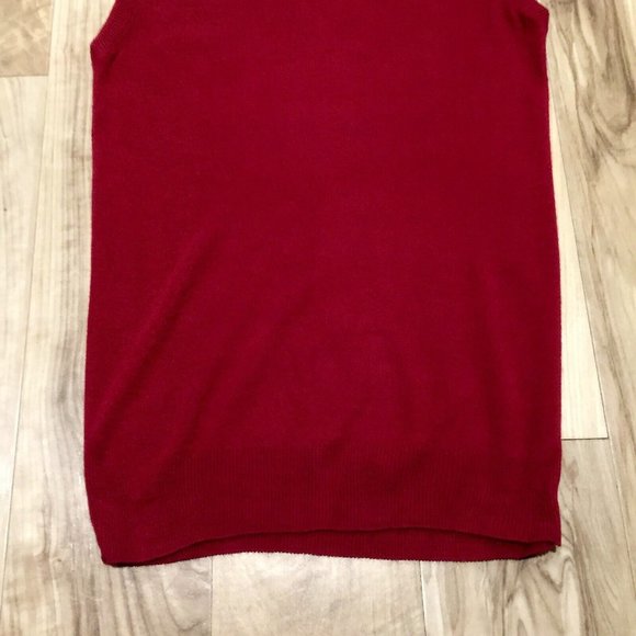 Vintage Peconic Bay Traders Red Sweater Vest M Mens Acrylic  V Neck Usa Made - Picture 8 of 10